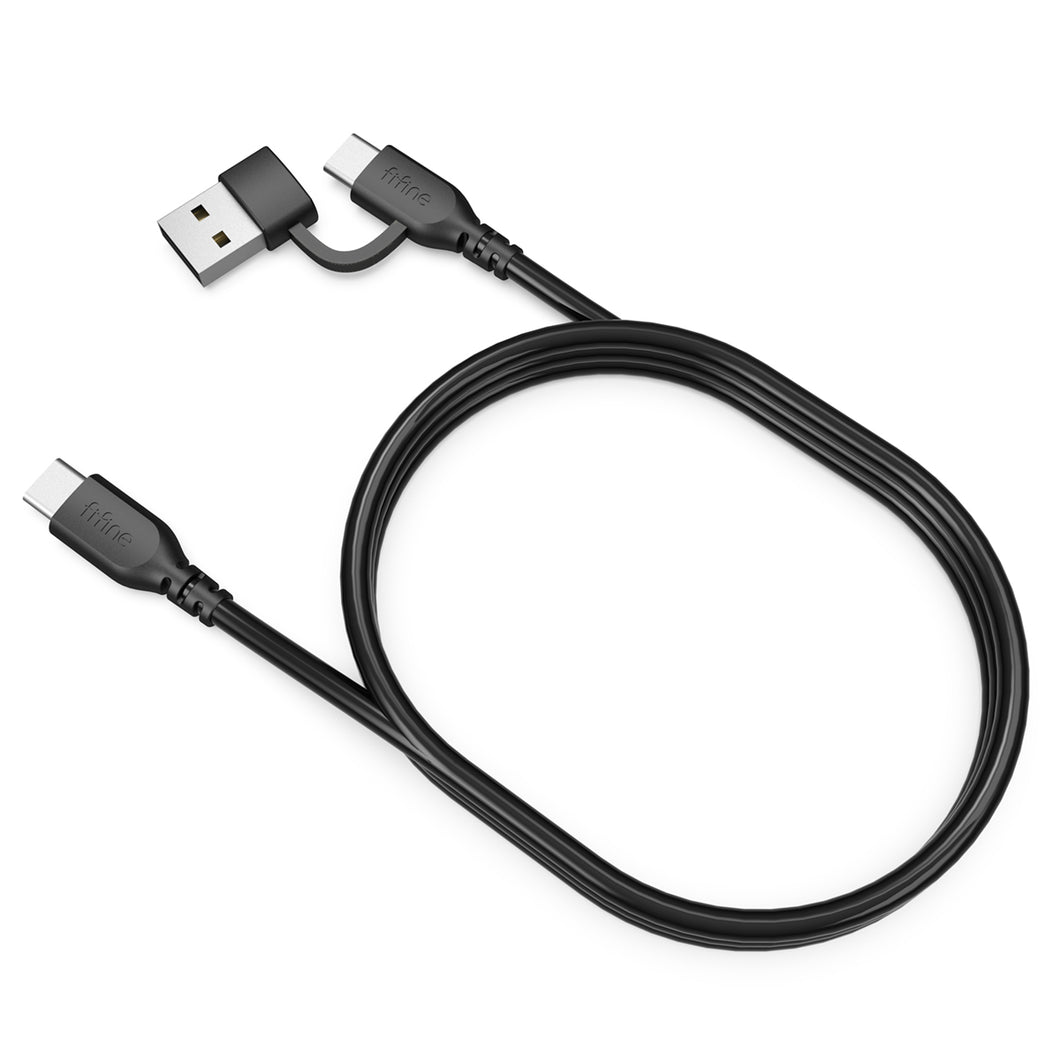 FIFINE USB Type-C to Type-A & C Audio Cable